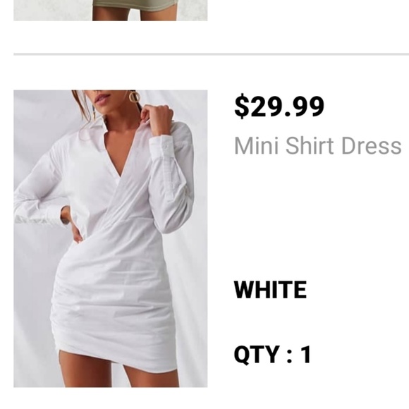 Mini shirt dress